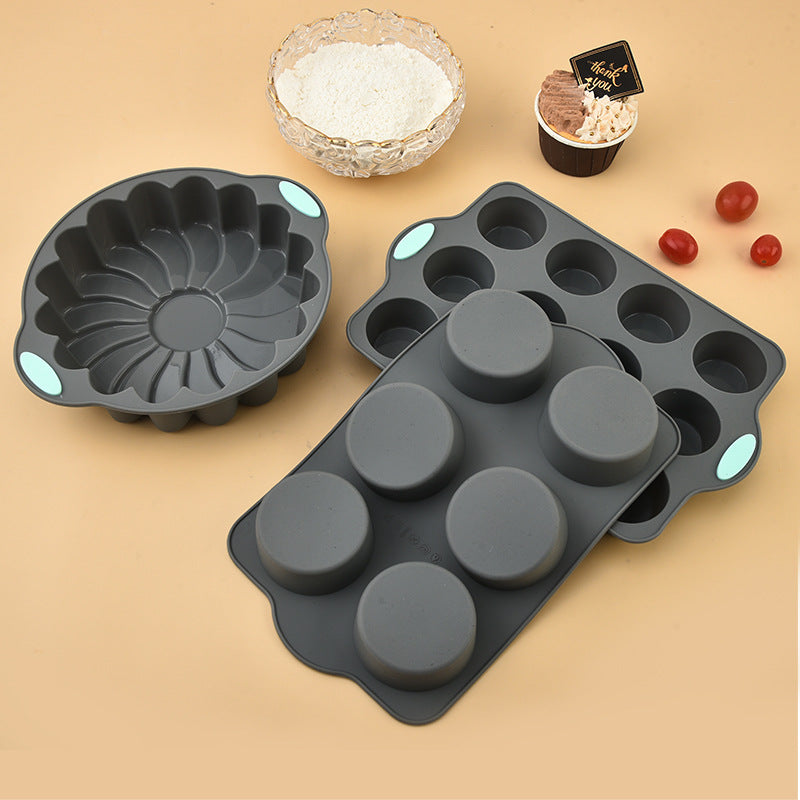 Multi‑Use Silicone Bakeware with Steel Frame | Oven‑Freezer‑Dishwasher Safe Baking Pans, Non‑Stick & Scratch‑Resistant for Healthy Cooking & Party Baking Silicone Baking Set - 9 Cake Molds 