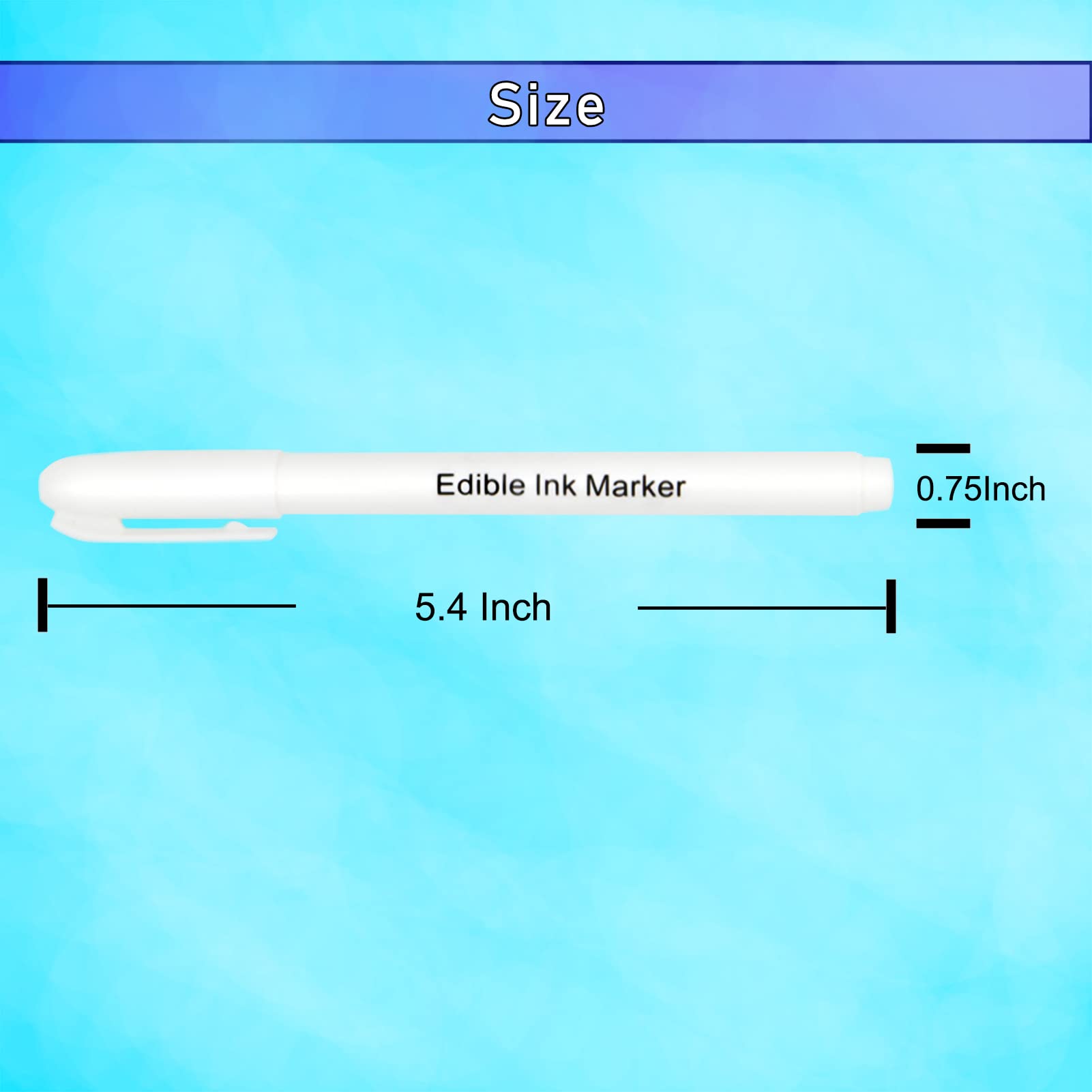 3pcs White Edible Markers for Cake Decorating - Food Grade Ink Pens with Upgraded Smooth Tip, Perfect for Cookies, Fondant, Frosting & Baking Supplies by Edible Ink