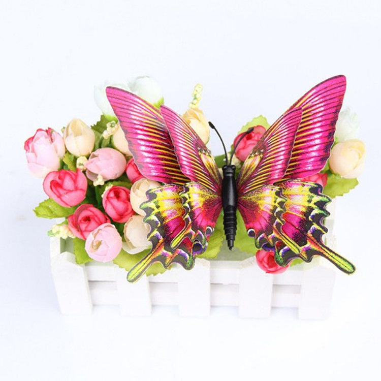 15cm Double-Layer Colorful Magnetic Butterflies - 3D Realistic Fridge Magnets for Home & Garden Decor