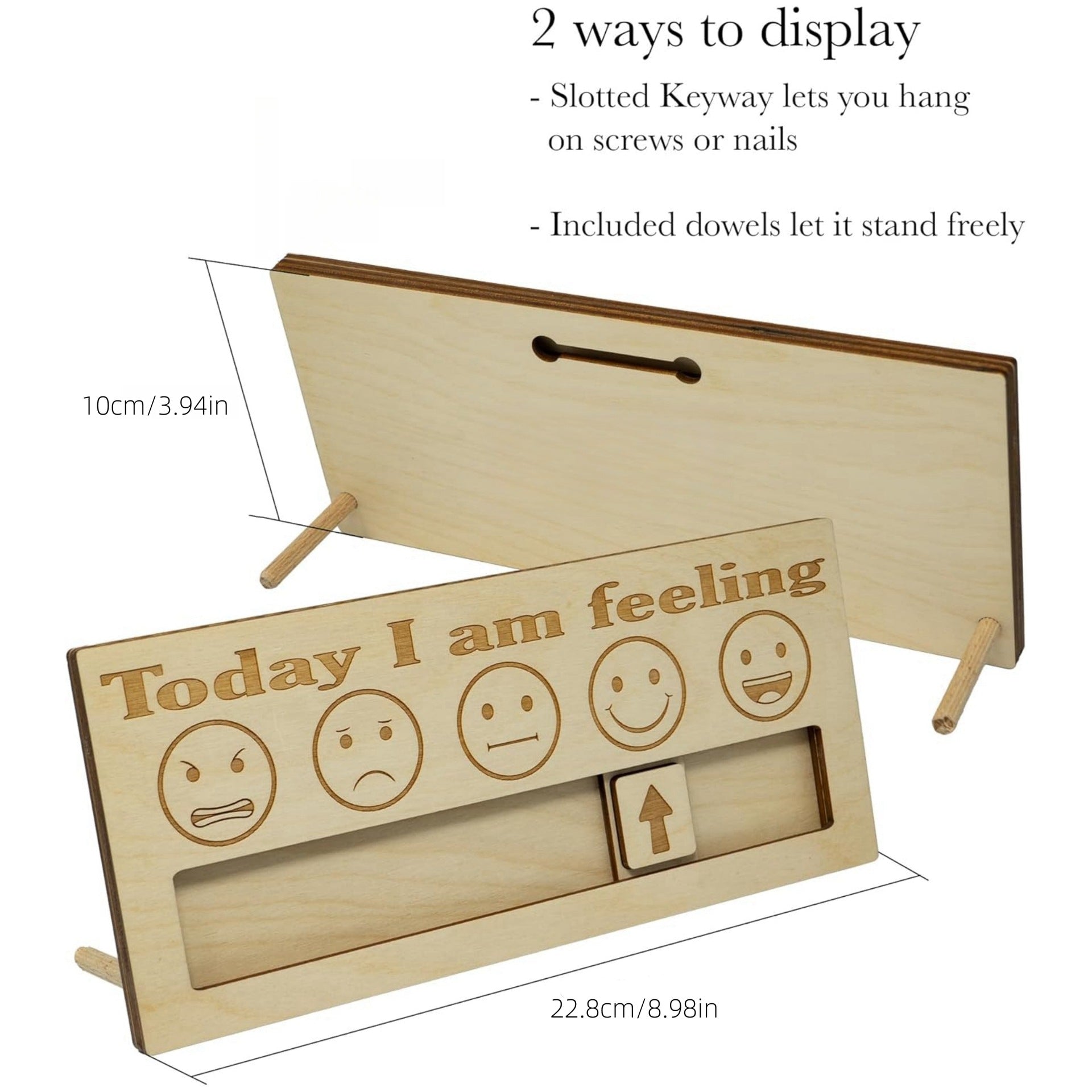 Emotional Weather Mood Board with Wooden Icons, Interactive Desktop Decor for Office & Home, Family Communication Tool with Changeable Weather Symbols, Creative Expression Board for Couples & Friends