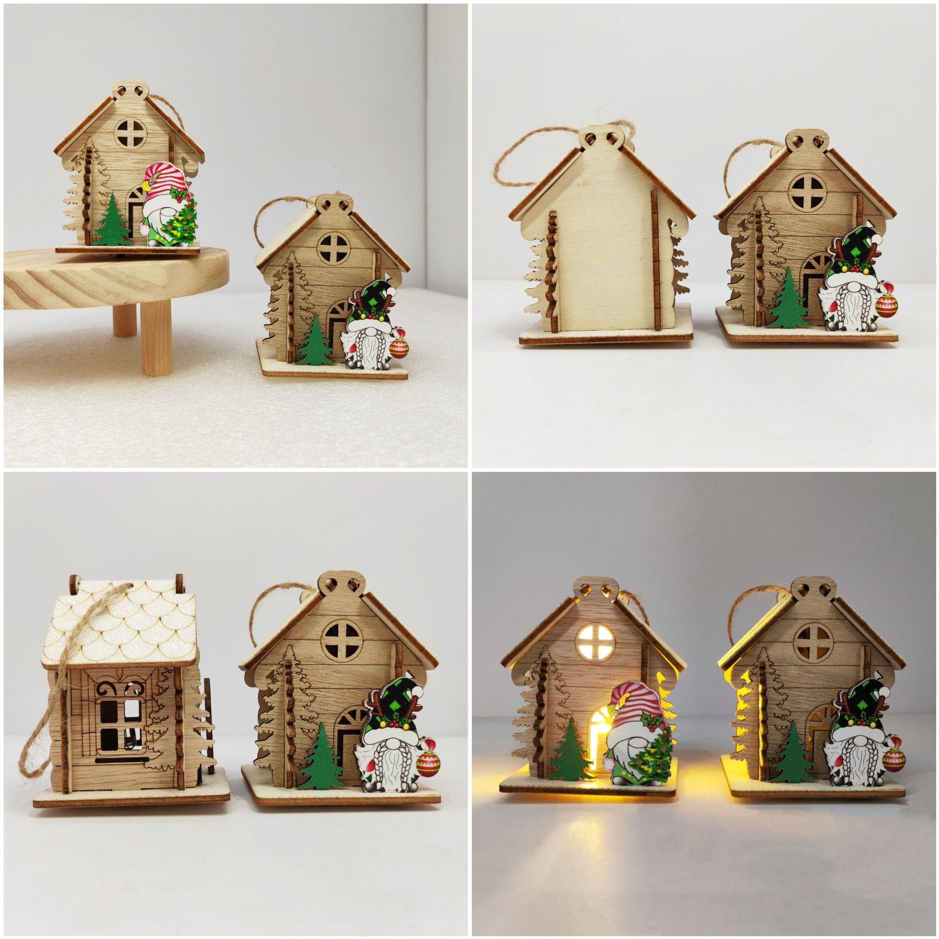 Magical Snowy Christmas House with Soft Glow, Animated Village Ornament for Winter Displays, Warm White Light Decoration for Mantel & Shelf, Battery Powered Holiday Centerpiece