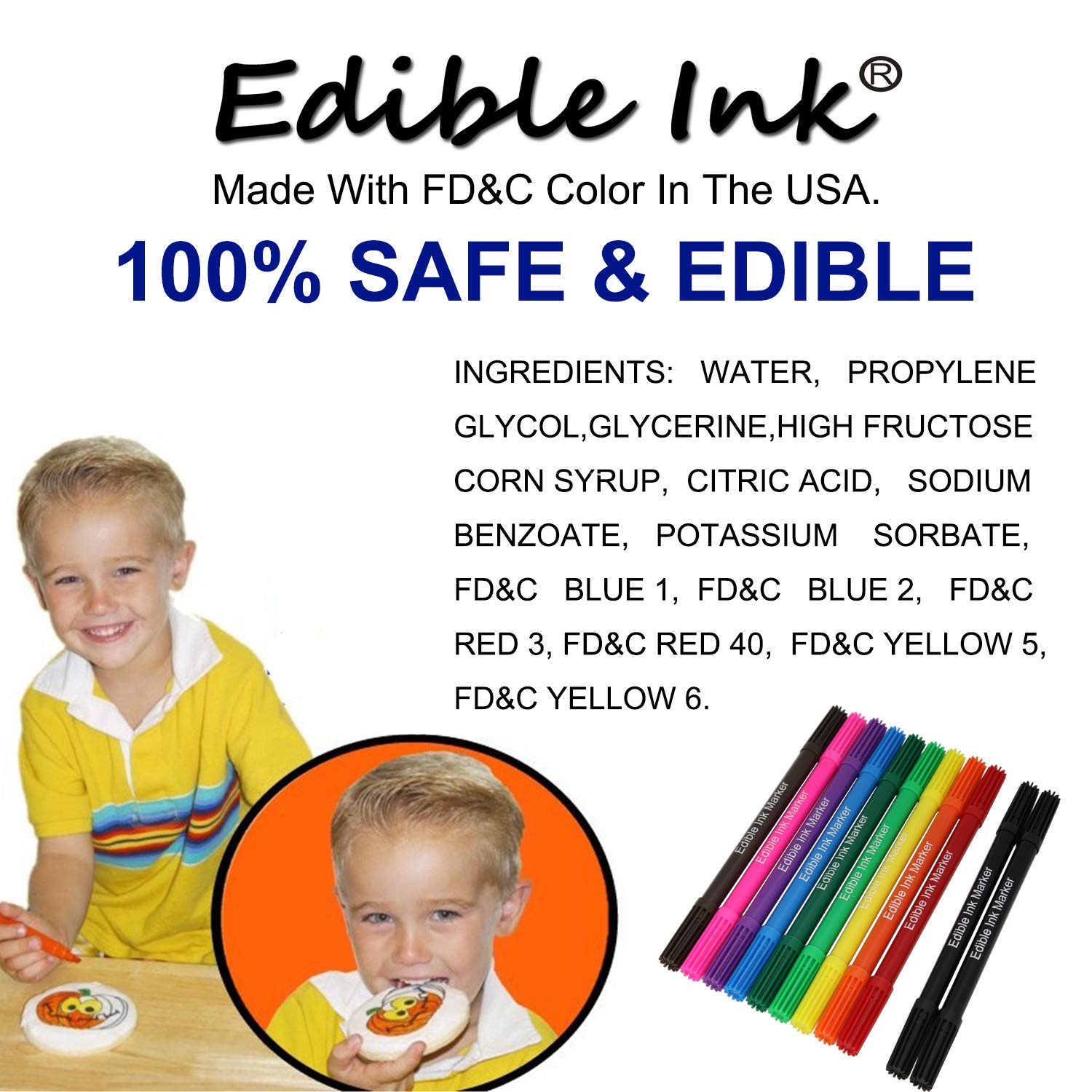 11Pcs Food Coloring Pens - Dual Tip Edible Markers for Cakes, Cookies, Fondant, Easter Eggs | Food Grade Safe, 10 Vibrant Colors (Fine & Thick Tips)