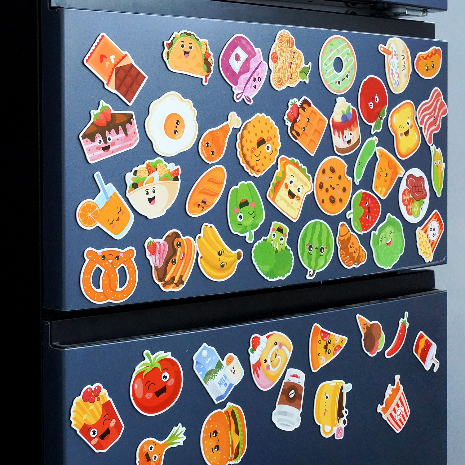 Delicious Food Magnets for Kids | Flexible Fridge Magnets with Global Cuisine Designs, Fun Kitchen Decor & Early Learning Tools