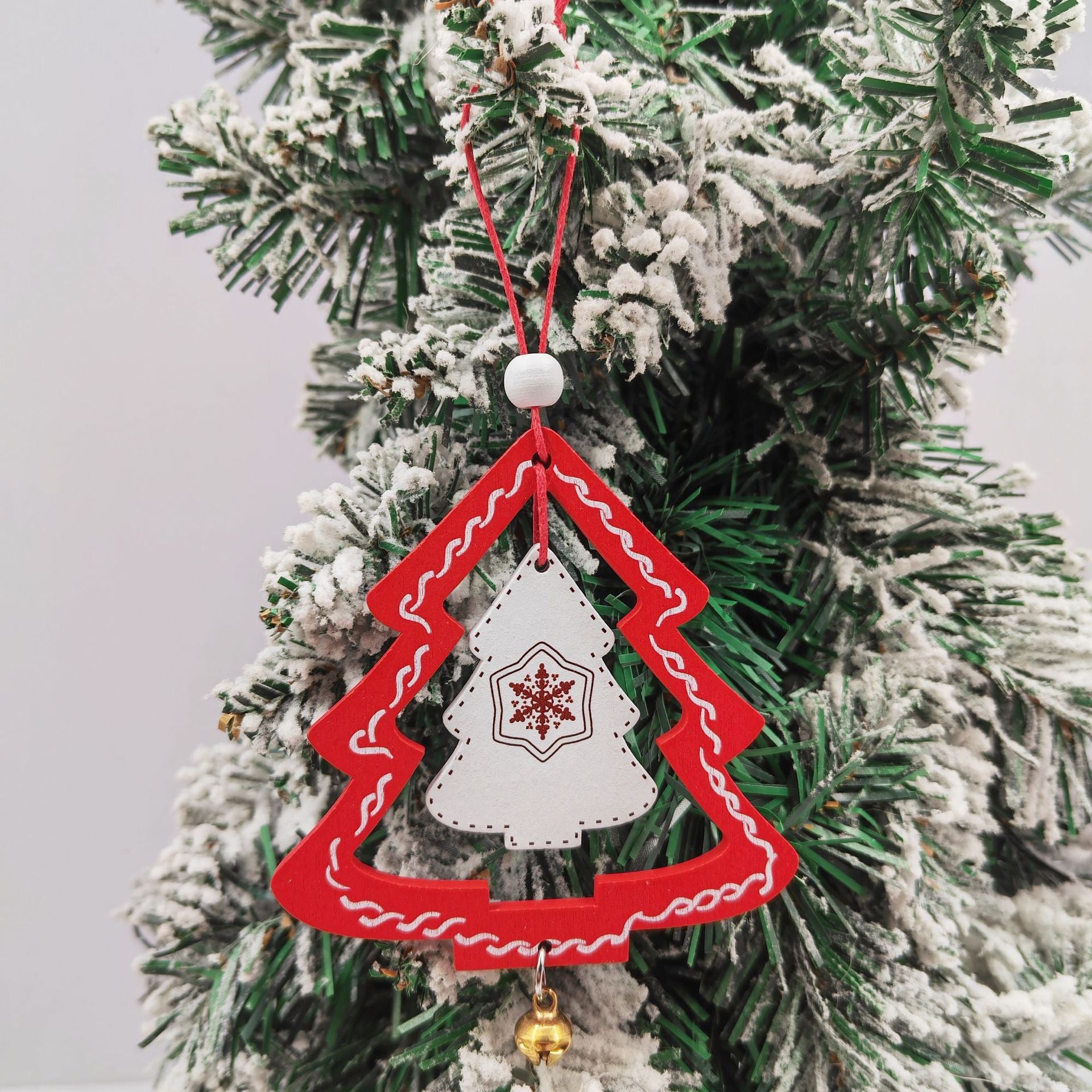 Christmas Story Ornament Collection, Themed Hand-Painted Wood Set for Narrative Tree Decor, Coordinated Angel Reindeer Bell Star Grouping, Rustic Farmhouse Holiday Scene Creator