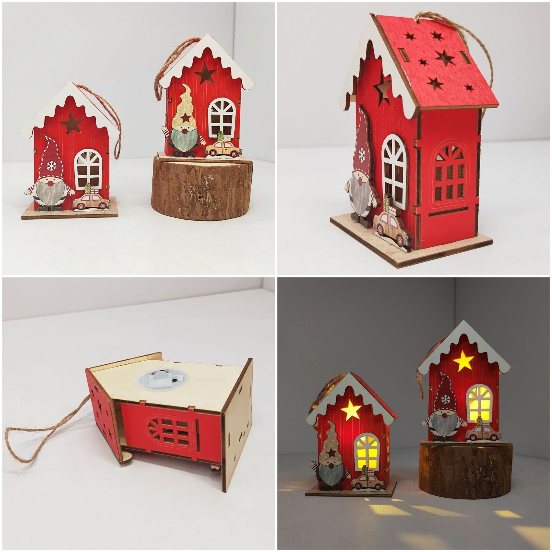 Magical Snowy Christmas House with Soft Glow, Animated Village Ornament for Winter Displays, Warm White Light Decoration for Mantel & Shelf, Battery Powered Holiday Centerpiece