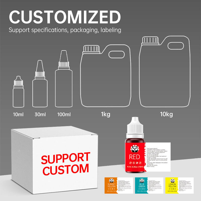 Food Grade Liquid Food Coloring - Water-Soluble Natural & Synthetic Colorant for Baking, Candy, Beverages