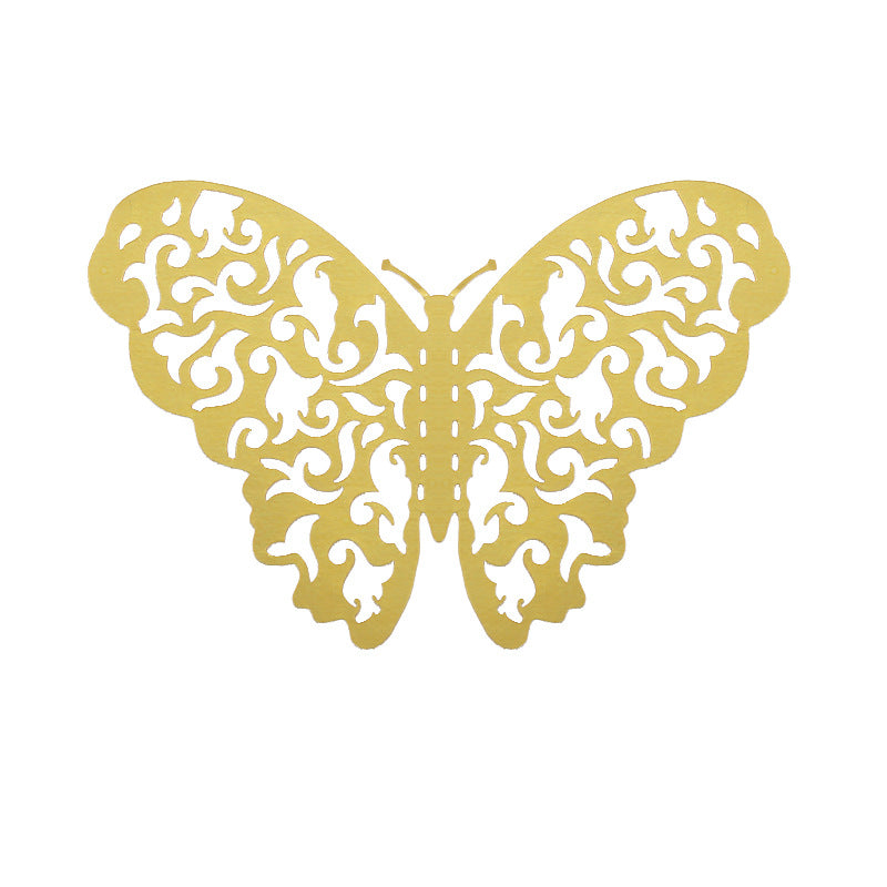 3D Gold Butterfly Wall Decals - Elegant Metallic Home Decor for Living Room & DIY Interior Design (Realistic Dimensional Stickers)