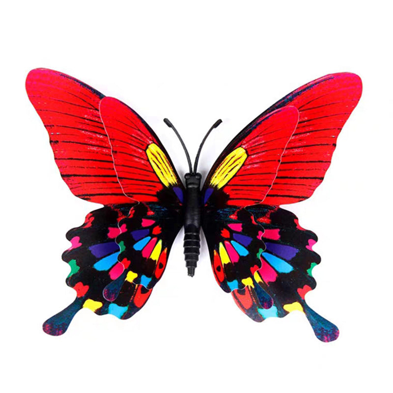 15cm Double-Layer Colorful Magnetic Butterflies - 3D Realistic Fridge Magnets for Home & Garden Decor