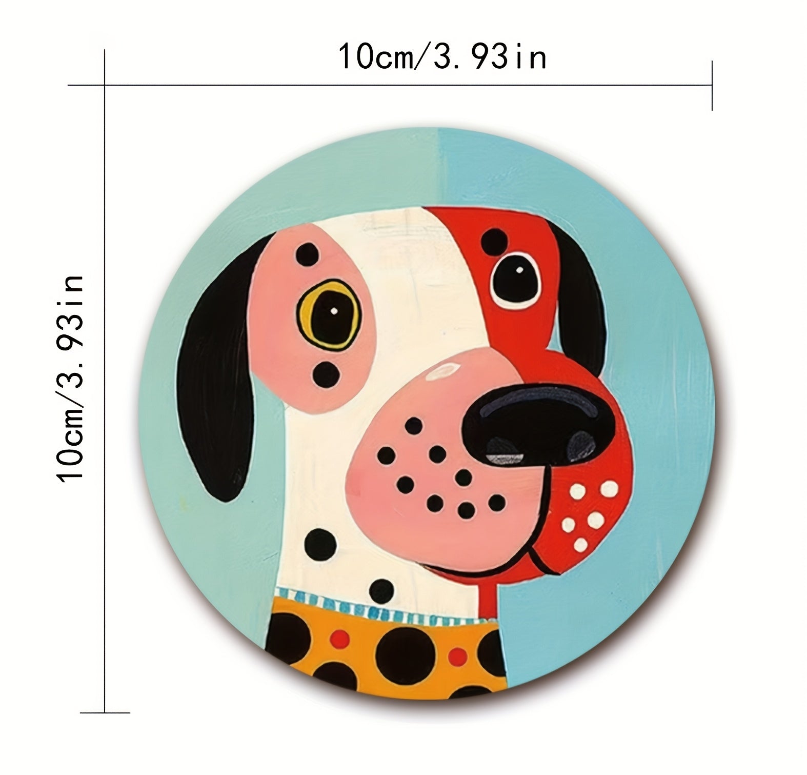 Heat-Resistant Puppy Coaster Set | 6 Wooden Drink Mats with Anti-Slip Base, Cute Dog Pattern Coffee Tea Cup Protectors, Home & Office Tableware Essentials