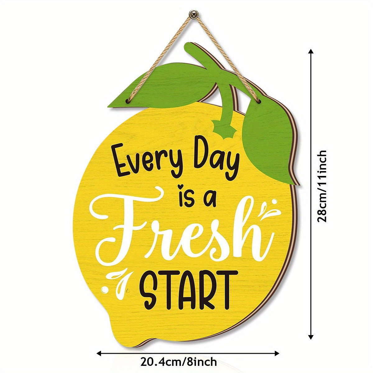 All-Season Lemon Home Decor, Summer-Themed Wooden Wall Art with Inspiring Messages, Bright Citrus Color Palette for Living Spaces, Year-Round Happiness Wall Signs