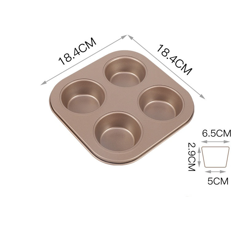 Professional Carbon Steel Cupcake & Muffin Pan - Non-Stick Baking Tray for Repostería, Puddings & Oven Baking