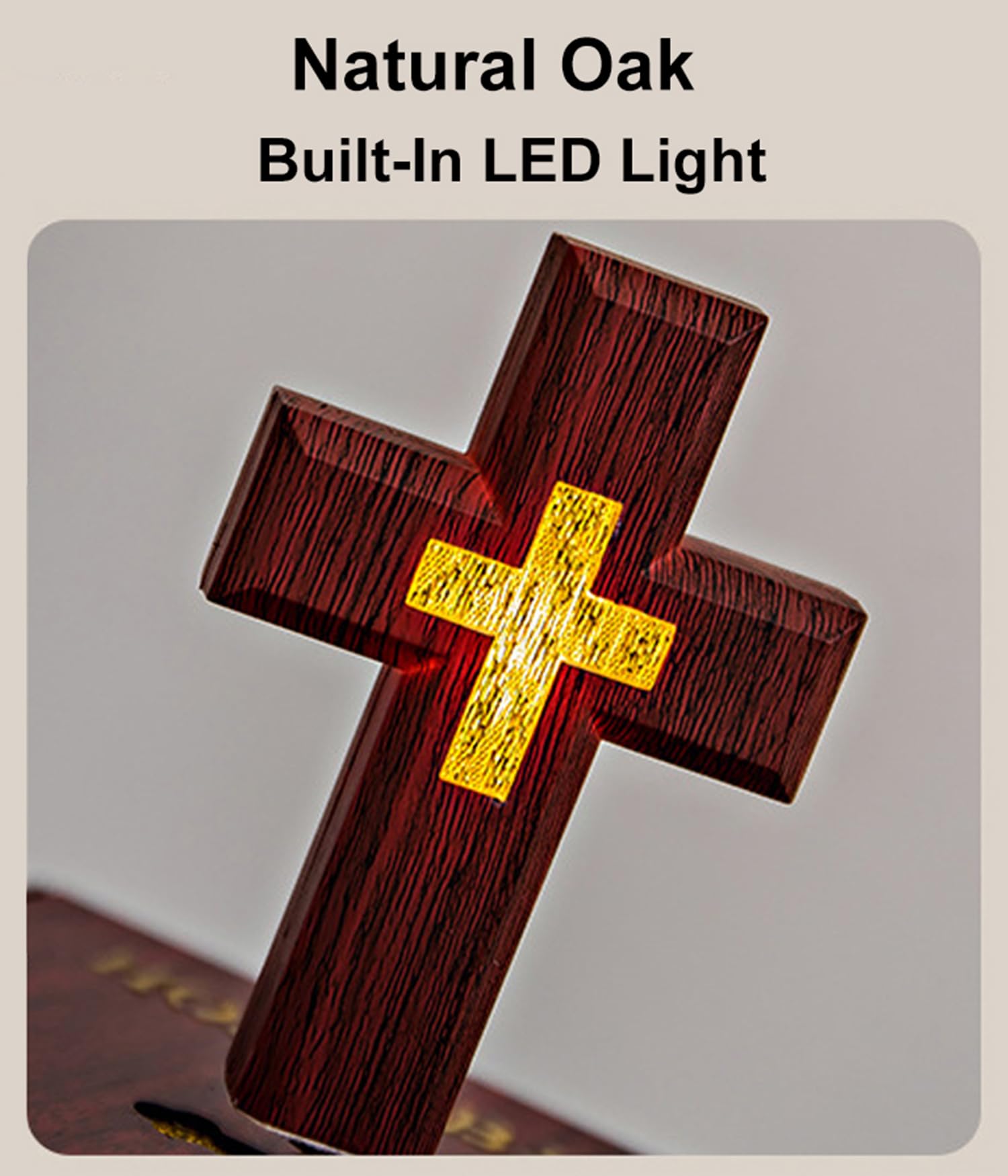 Holy Levitating Cross Lamp with Soft Glow, Sacred Floating Decor for Prayer Space, Mood Lighting for Church Chapel & Christian Home, Meditative Ambient Religious Gift