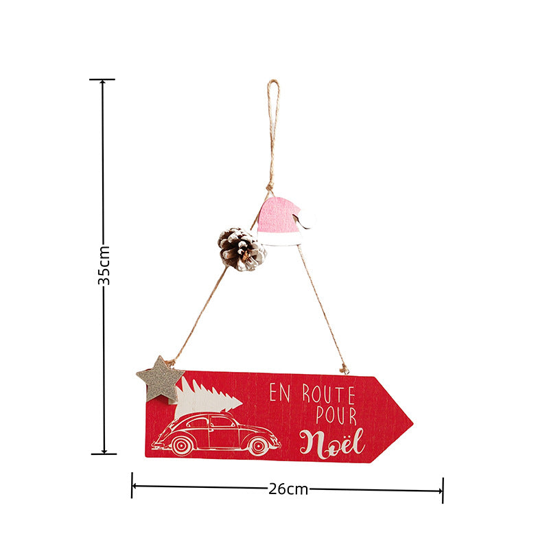 Complete Christmas Decor Set for Home, Hand-Painted Wood Ornaments for Tree Wreath & Mantel, Rustic Farmhouse Holiday Collection, Coordinated Hanging Decorations with Twine Strings