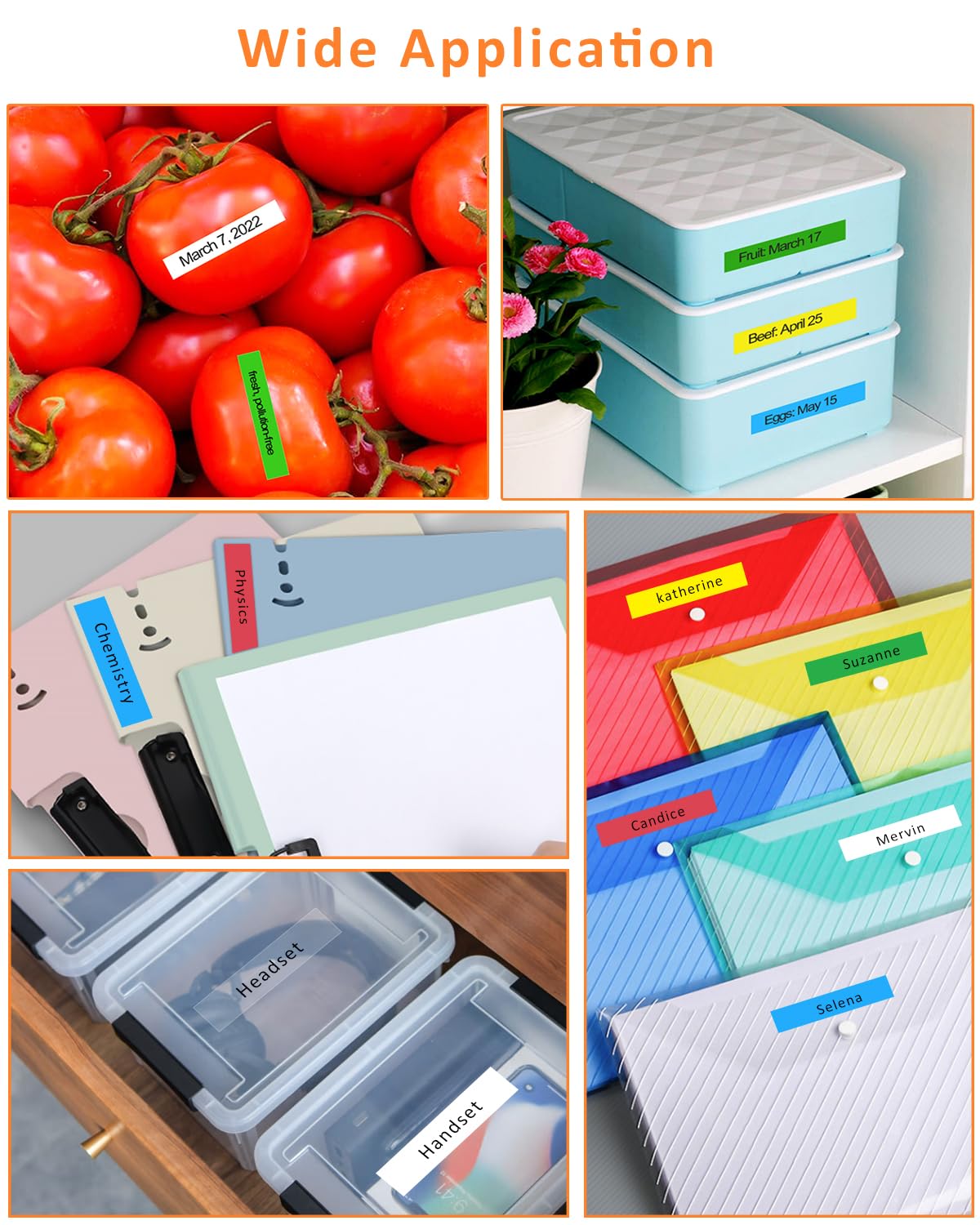 Compatible with Brother Label Tape TZe TZ Tape 6mm 1/4" Label Maker Tape TZe-111 TZe 211 411 511 611 711 Laminated Labels for Brother PT-D210 PT-H110 PTD400 PT1280 PTP300BT P700, 6 Pack/1pcs bulk packing