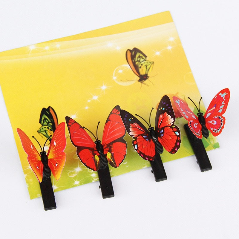 Wholesale Butterfly & Floral Hair Clips – Anime Convention Best-Sellers (Realistic Simulation Butterflies & Flowers)