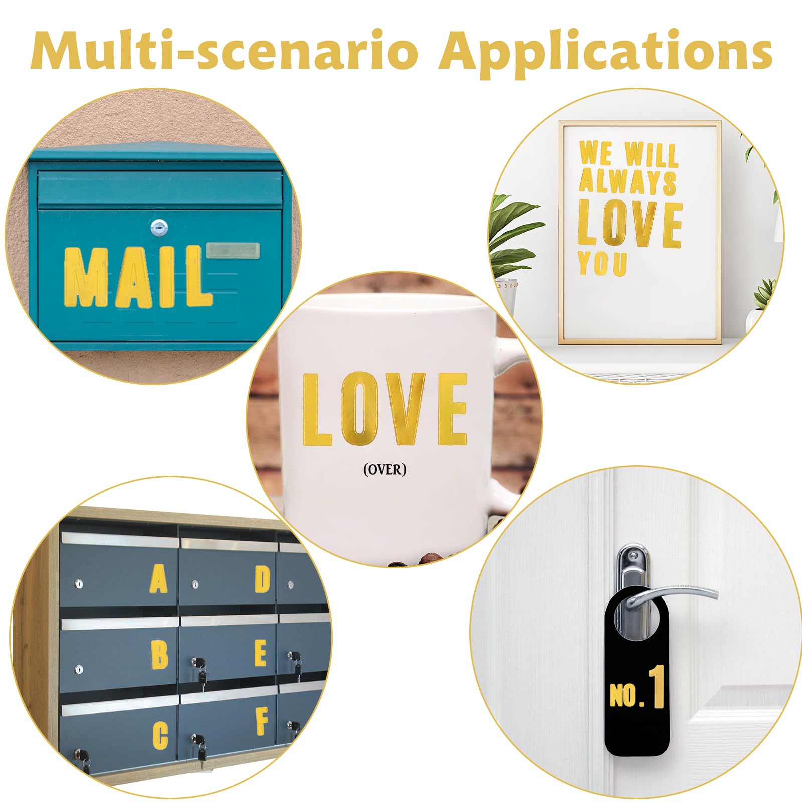 Gold Foil Letter Stickers for Graduation Caps – DIY Waterproof Self-Adhesive Alphabet, Numbers & Symbols (Silver Foil Option Included)