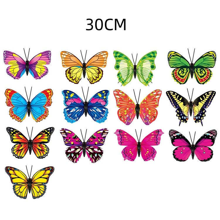 Giant 3D Decorative Butterflies - Professional Outdoor Installation for Shopping Malls, Gardens & Aerial Displays (Weatherproof Realistic Butterfly Decor - OEM Available)