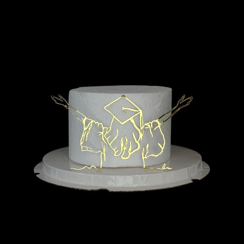 Gold Black Doctorial Hat Graduation Party Cake Toppers Acrylic Congratulations Graduation For Students Graduation Party Cake Decorations