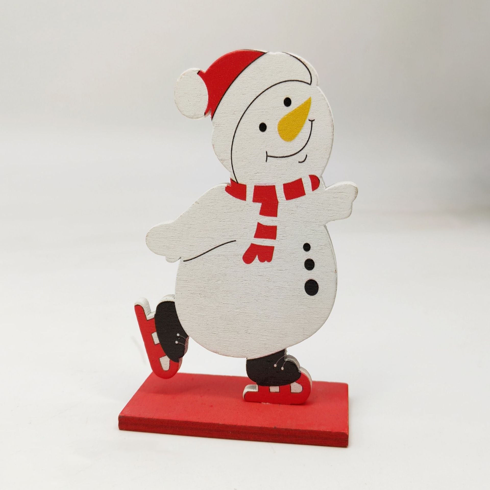 Multi-Use Christmas Ornaments Set for Desk & Shelf, Versatile Holiday Decor for Office Home Business, Miniature Festive Scene with Santa Snowman Decorations, Space-Saving Christmas Accents