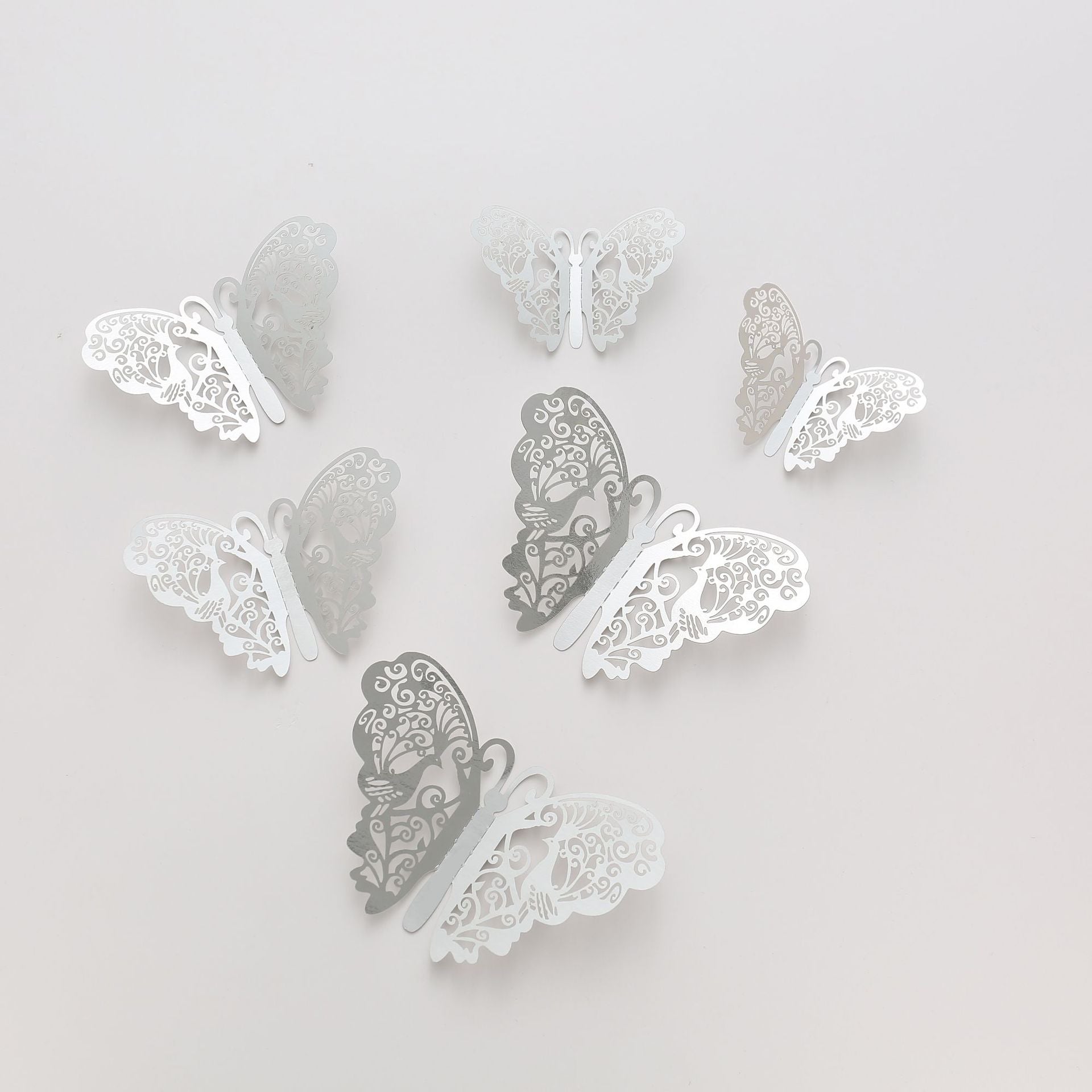 3D Realistic Butterfly Wall Stickers - Hollow-Out Decals for Living Room Decor, Holiday Party Decorations (Self-Adhesive, Cartoon Style Creative Wall Art)