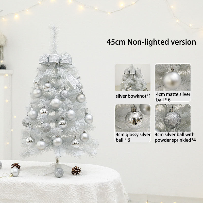 Warm White LED Mini Christmas Tree, Battery Powered Tabletop Tree with Cozy Glow, Flocked Artificial Tree Set for Bedside & Desk, Soothing Holiday Ambiance Light Decor