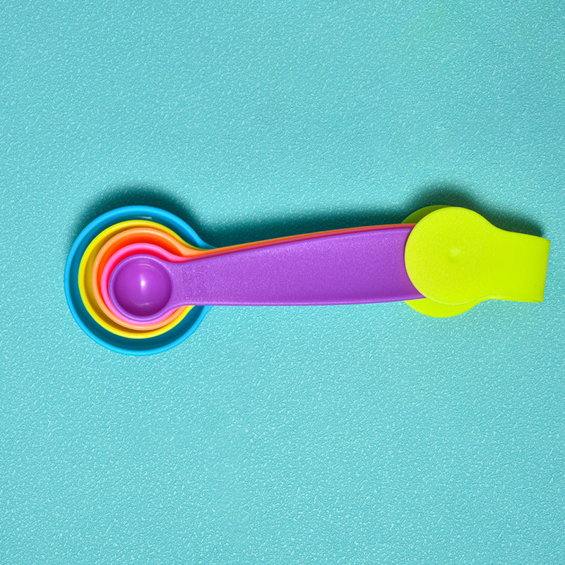 Colorful Measuring Cups and Spoons Set - Precise Kitchen Tools for Baking, Tea Leaves, Sugar with Clear Graduation Marks