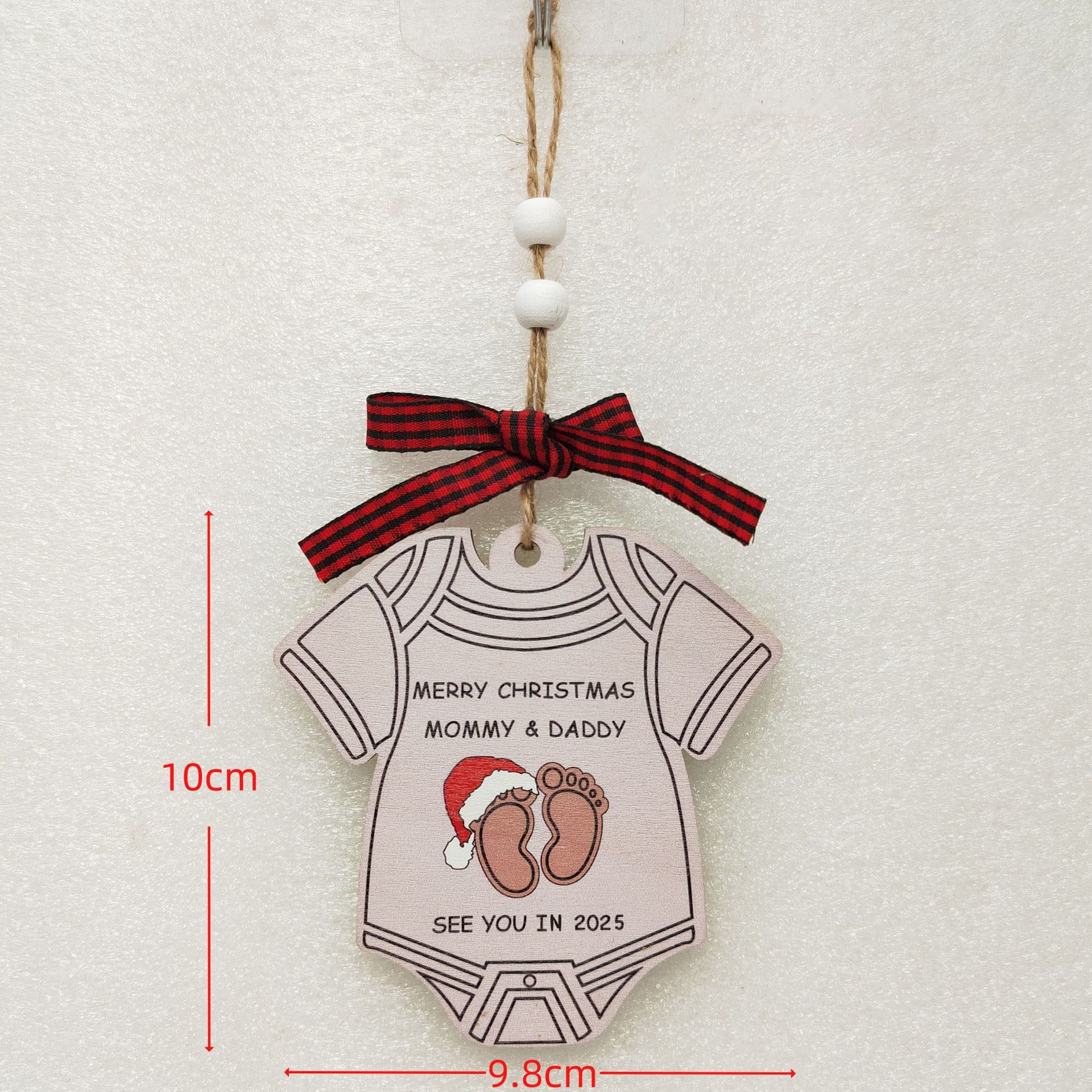 14PCS Wooden Christmas Decor Set, Mini House Ornaments with Hanging Loops, Festive Tree & Mantel Display, Rustic Holiday Tabletop Village Decor