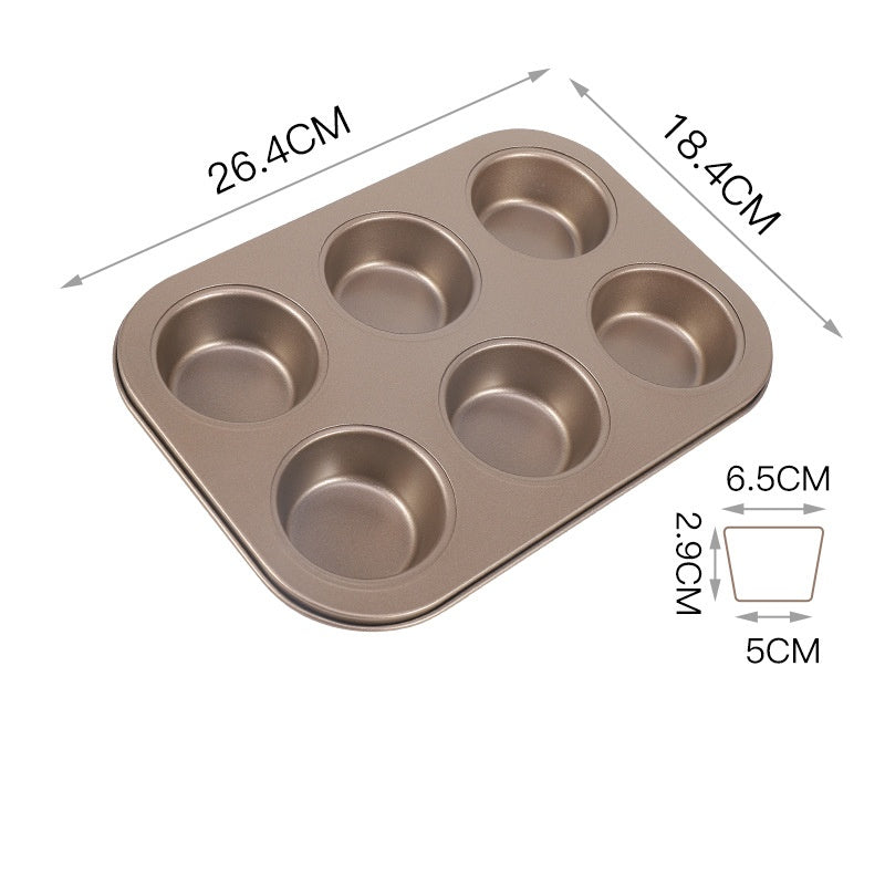 Professional Carbon Steel Cupcake & Muffin Pan - Non-Stick Baking Tray for Repostería, Puddings & Oven Baking