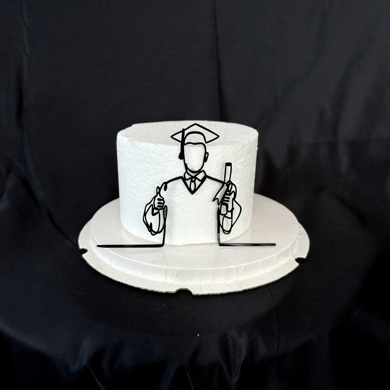 Gold Black Doctorial Hat Graduation Party Cake Toppers Acrylic Congratulations Graduation For Students Graduation Party Cake Decorations