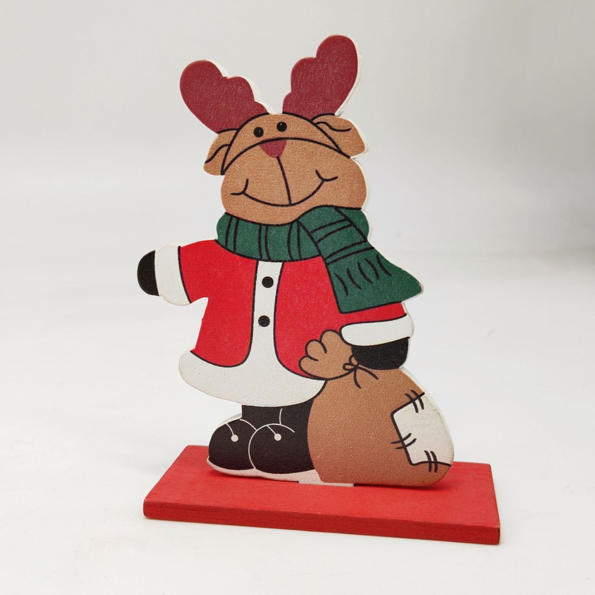 Multi-Use Christmas Ornaments Set for Desk & Shelf, Versatile Holiday Decor for Office Home Business, Miniature Festive Scene with Santa Snowman Decorations, Space-Saving Christmas Accents