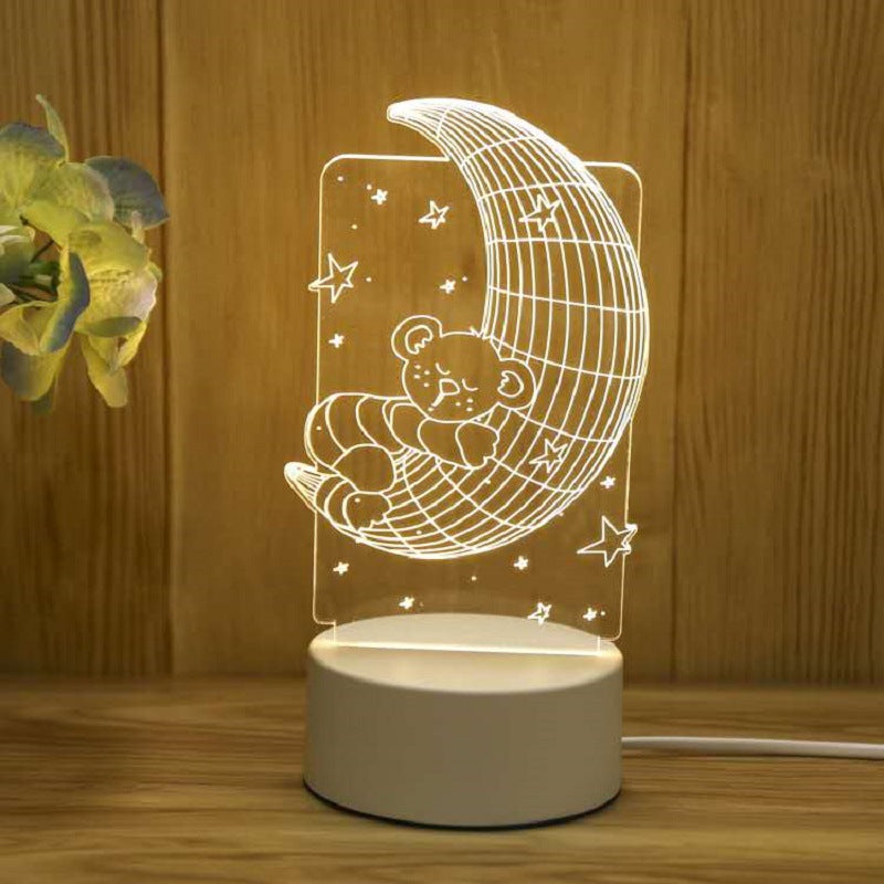 Cartoon Night Light, LED Desk Lamp, LED Night Light, Acrylic Sleep Night Light, Lamp LED Desk Lamp,Table Lamp Birthday Gifts for Kids