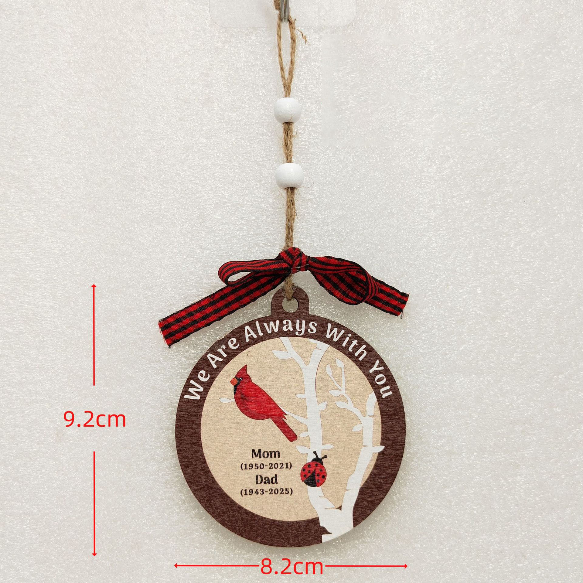 14PCS Wooden Christmas Decor Set, Mini House Ornaments with Hanging Loops, Festive Tree & Mantel Display, Rustic Holiday Tabletop Village Decor