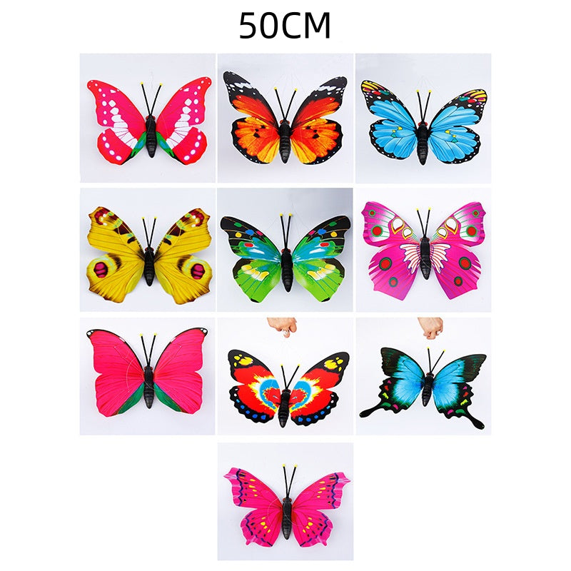 Giant 3D Decorative Butterflies - Professional Outdoor Installation for Shopping Malls, Gardens & Aerial Displays (Weatherproof Realistic Butterfly Decor - OEM Available)