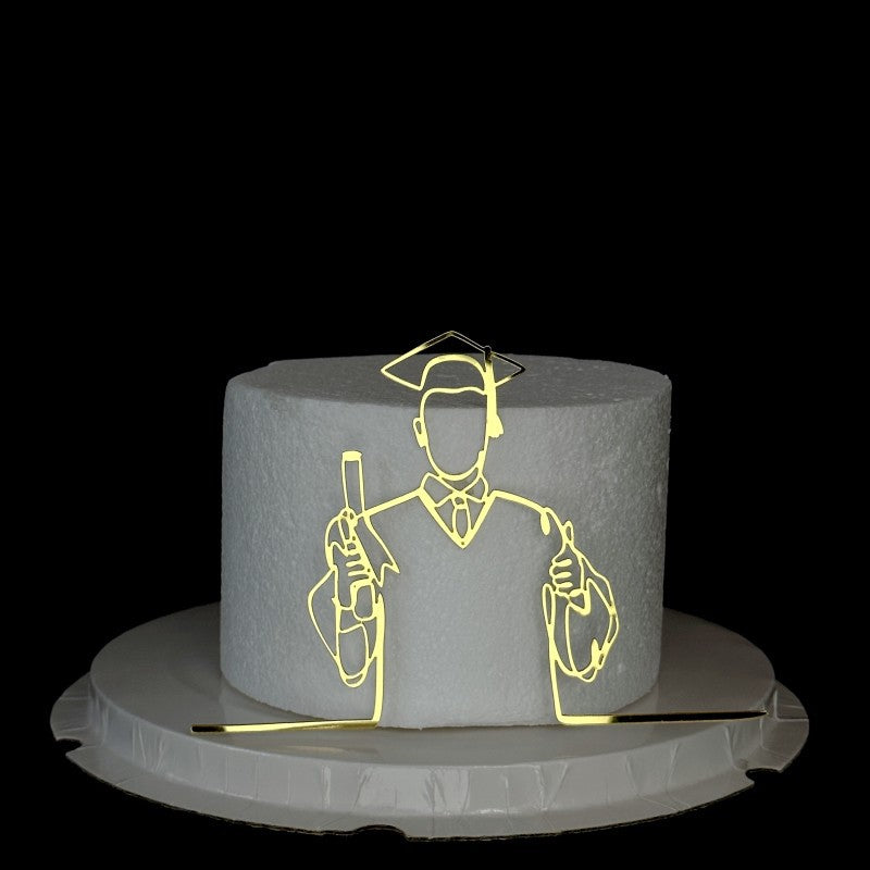 Gold Black Doctorial Hat Graduation Party Cake Toppers Acrylic Congratulations Graduation For Students Graduation Party Cake Decorations