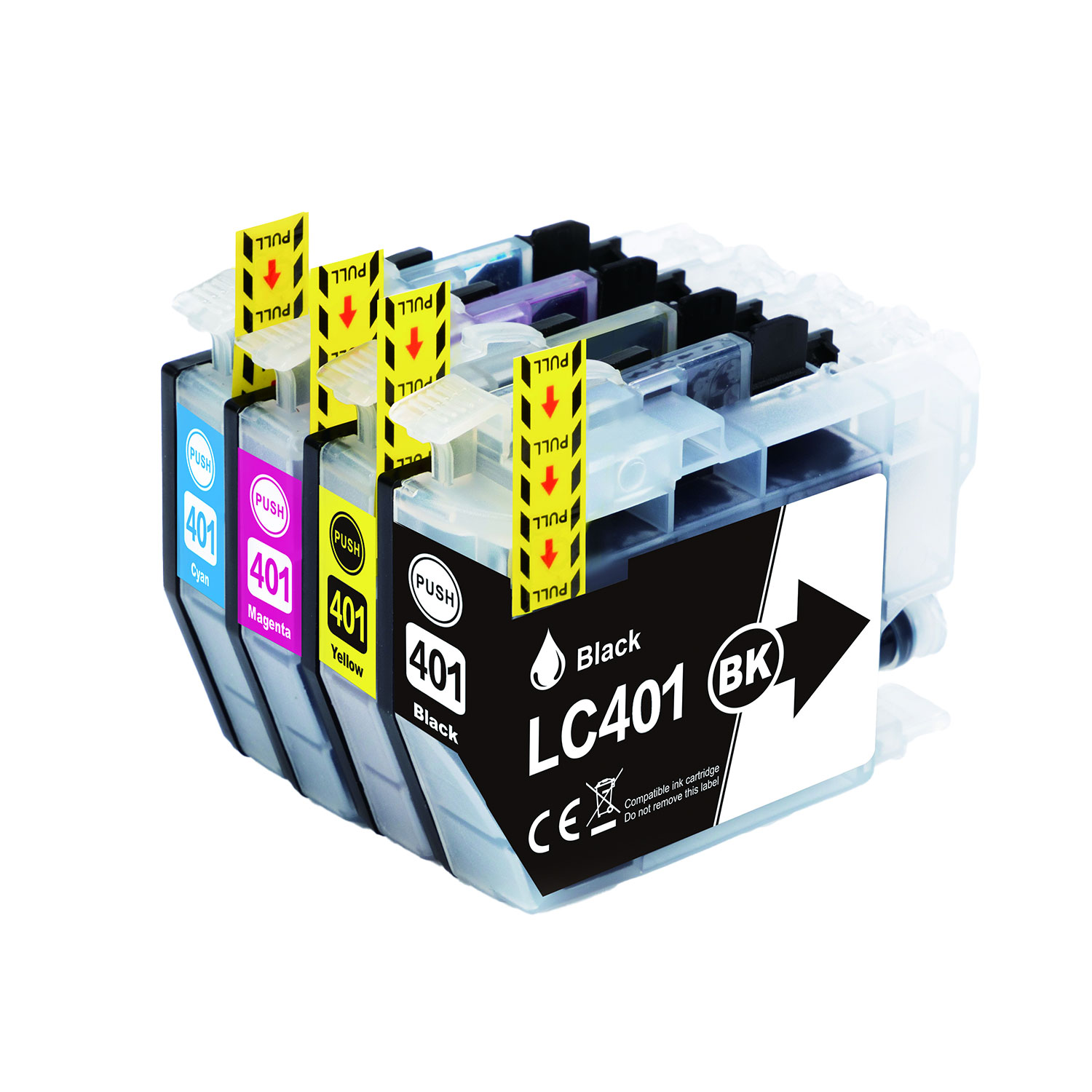 LC401 Ink Cartridges Replacement for Brother Printer Ink LC401 LC 401 Compatible with LC401 Ink Cartridges for Brother Printer MFC-J1010DW MFC-J1170DW MFC-J1012DW, 4PK（Black/Cyan/Magenta/Yellow)