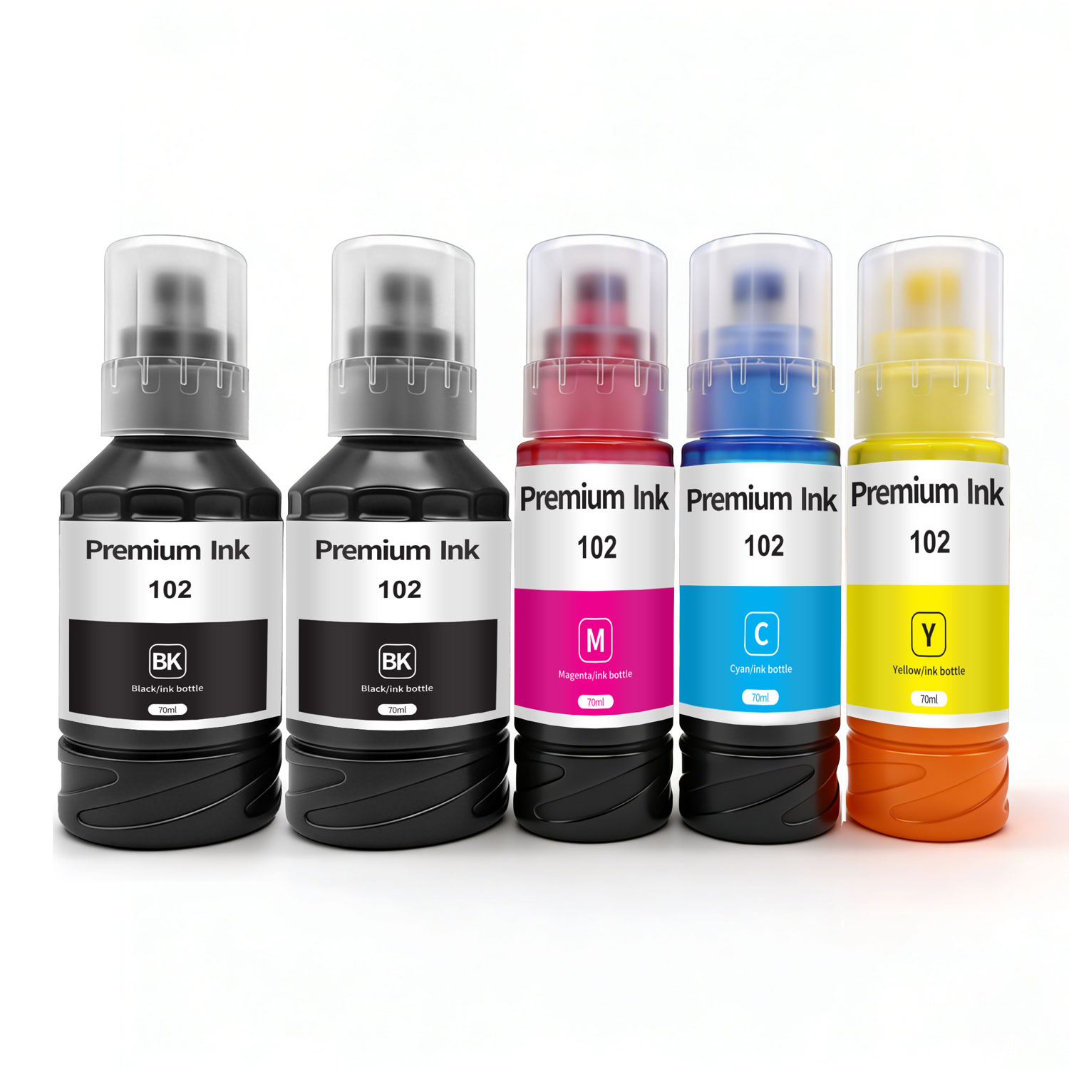 102 Druckerpatronen Kompatibel für Epson Tinte E102 Multipack Fit für ET-15000 ET-1810 ET-2820 ET-2851 ET-2856 ET-2865 ET-2870 ET-2871 ET-4800 ET-4850 ET-3850 2850 (Schwarz, Cyan, Magenta, Gelb