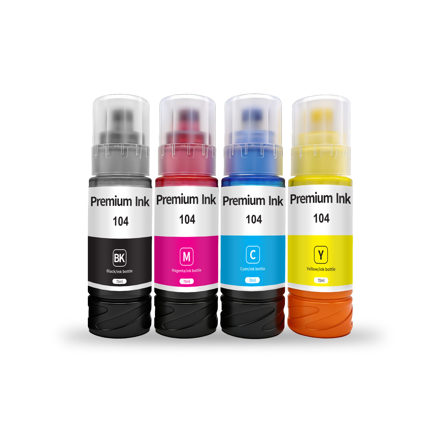 Tinte 104 Multipack kompatibel für Epson 104 Tinte ET-2820 ET-4800 ET-2870 ET-2810 ET-2862 ET-2826 ET-2856 ET-4810 ET-2811 ET-2812 ET-2814 ET-2815 ET-2821 ET-2710 ET-2711 Drucker(2Schwarz, C, M, Gelb)