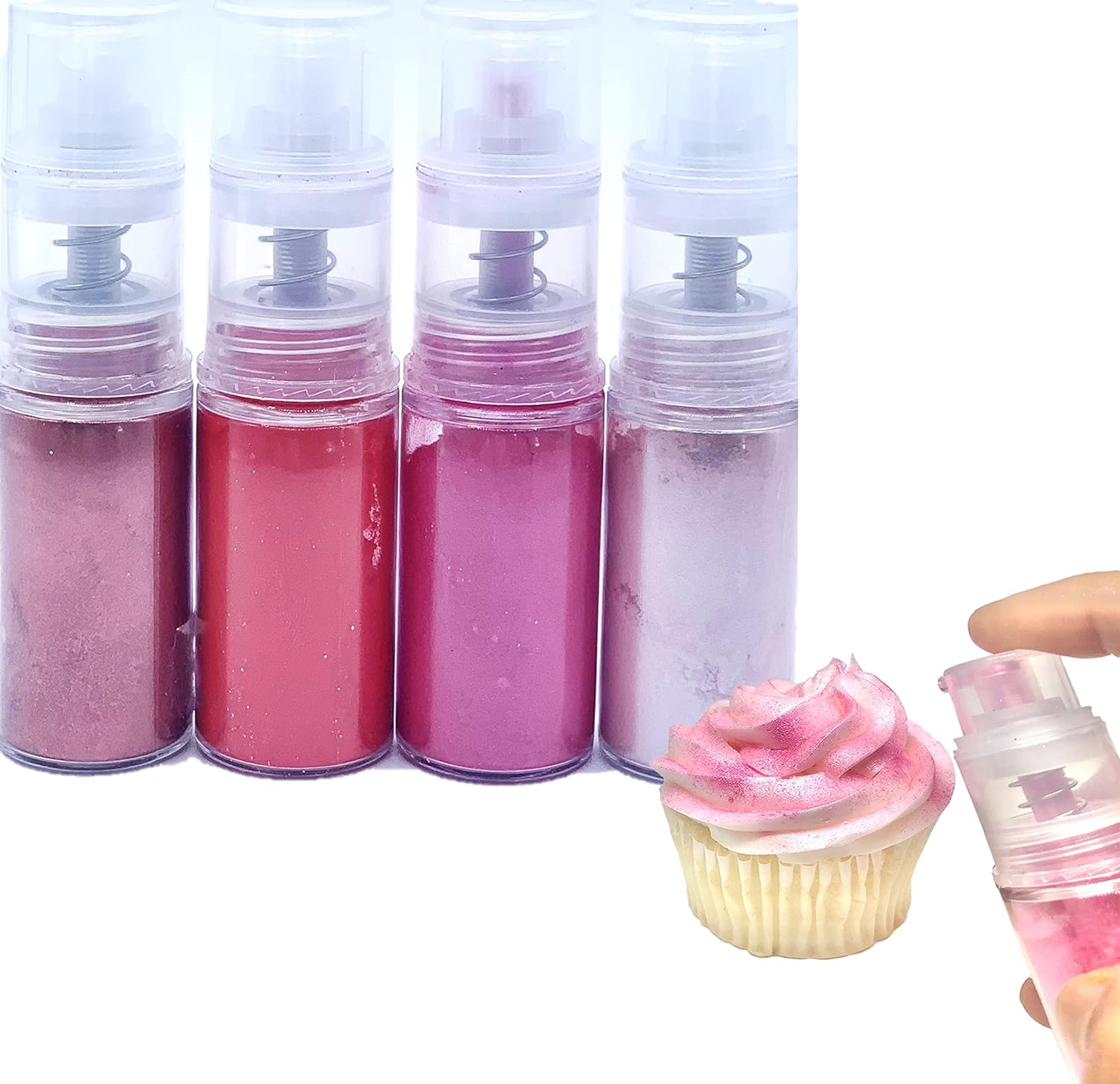 Luster Dust Edible Food Grade Edible  Dust Powder in Spray Bottle Edible Glitter Metallic Dusting Powder for Cake Decorating, Baking, Drinks, Fondant, Candy, Cookie-5g each