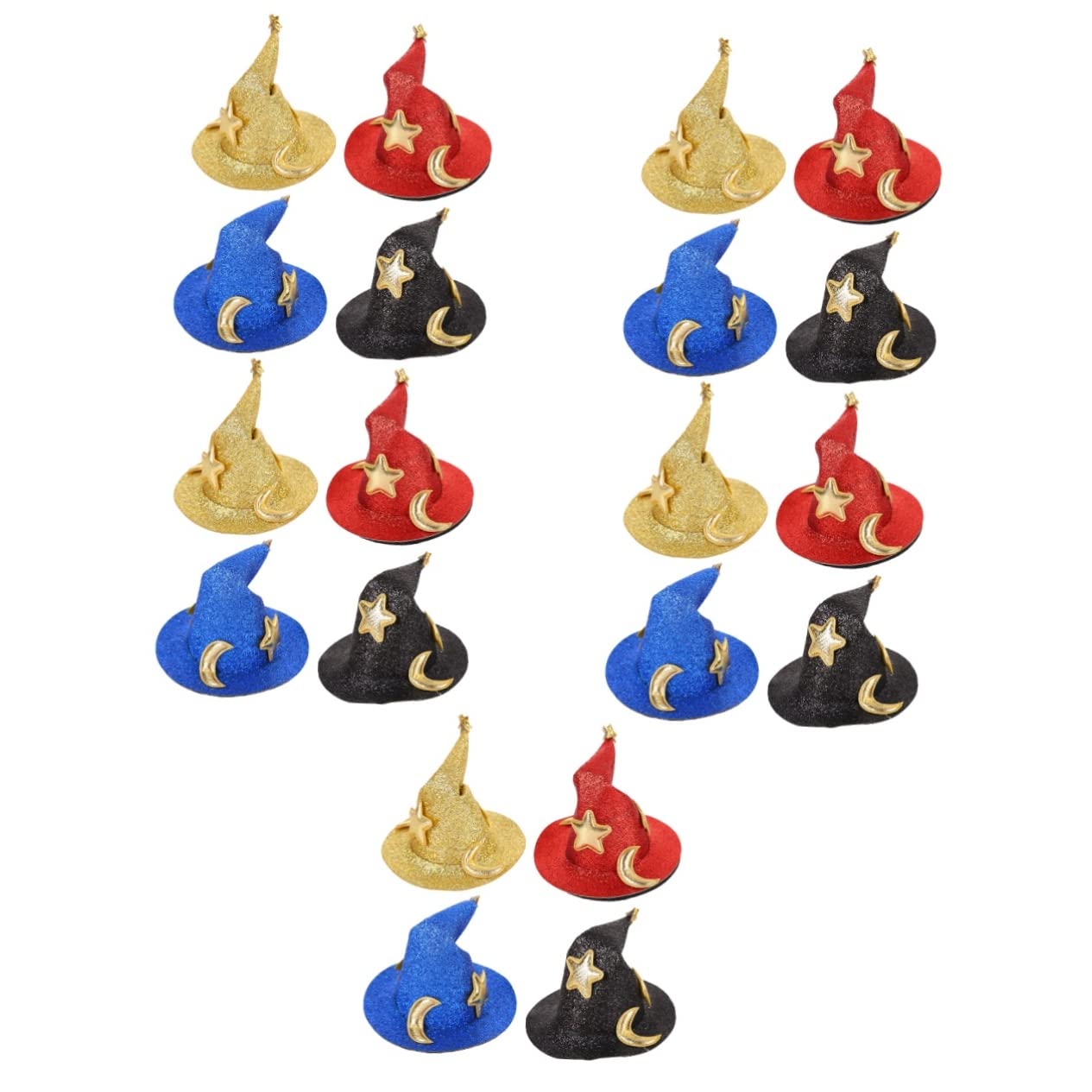 20 Pcs Halloween Hair Clips Mini Witch Hat Clip Halloween Barrettes Little Girl Mini Top Hats Mini Witch Hats Makeup Hair Clips Blue Decor Hair Clasp Outdoor Womens Hairpin Cloth