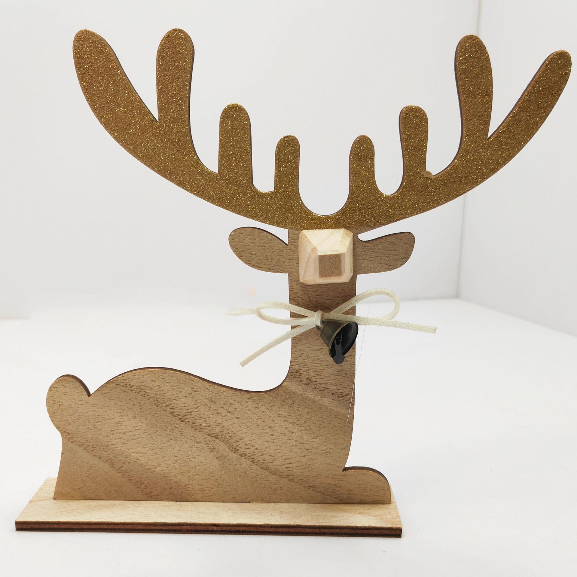 Christmas Home Decor Wooden Set, Sustainable Pine Christmas Ornaments for Tree & Mantel, Complete Christmas Decoration Kit with Neutral Colors, Ready-to-Hang Christmas Accents