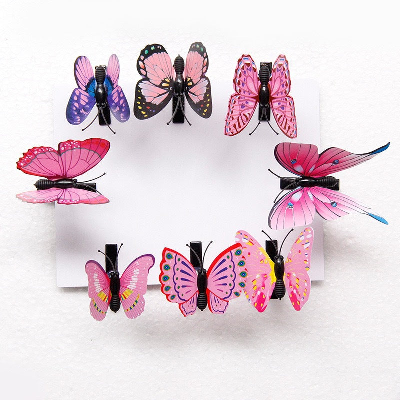 Wholesale Butterfly & Floral Hair Clips – Anime Convention Best-Sellers (Realistic Simulation Butterflies & Flowers)