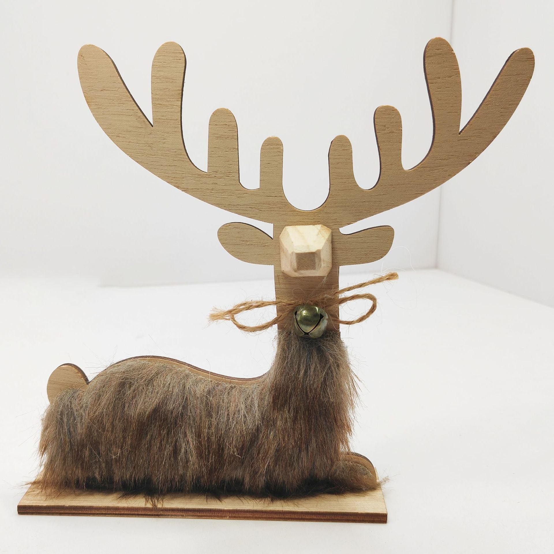 Christmas Home Decor Wooden Set, Sustainable Pine Christmas Ornaments for Tree & Mantel, Complete Christmas Decoration Kit with Neutral Colors, Ready-to-Hang Christmas Accents