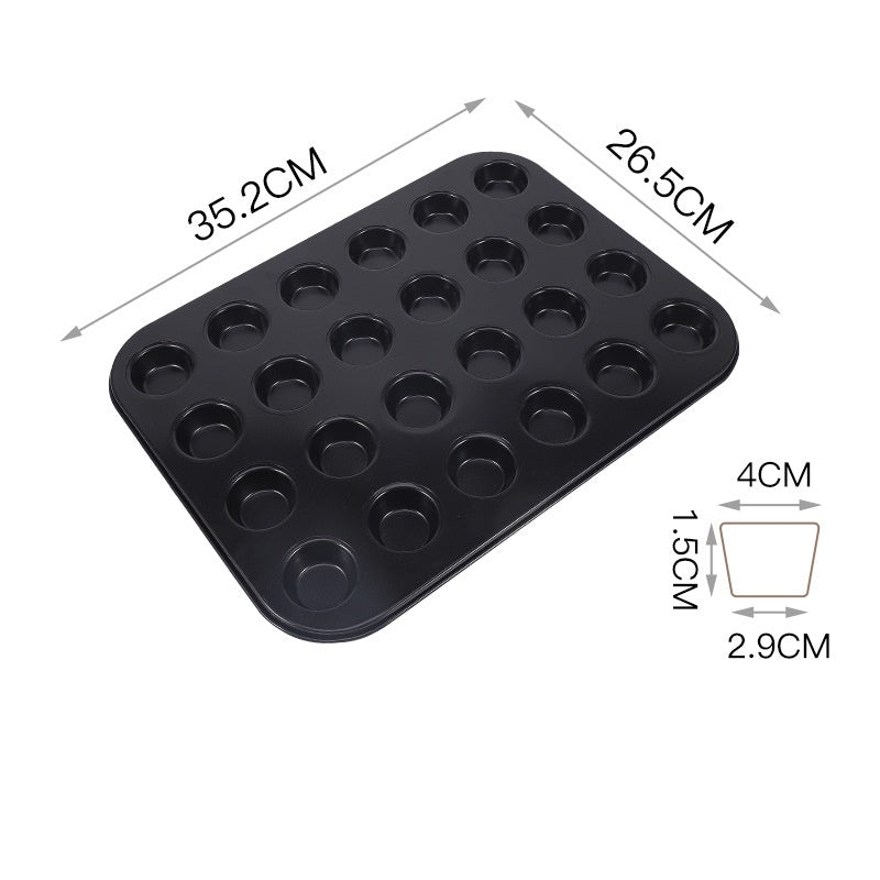 Professional Carbon Steel Cupcake & Muffin Pan - Non-Stick Baking Tray for Repostería, Puddings & Oven Baking