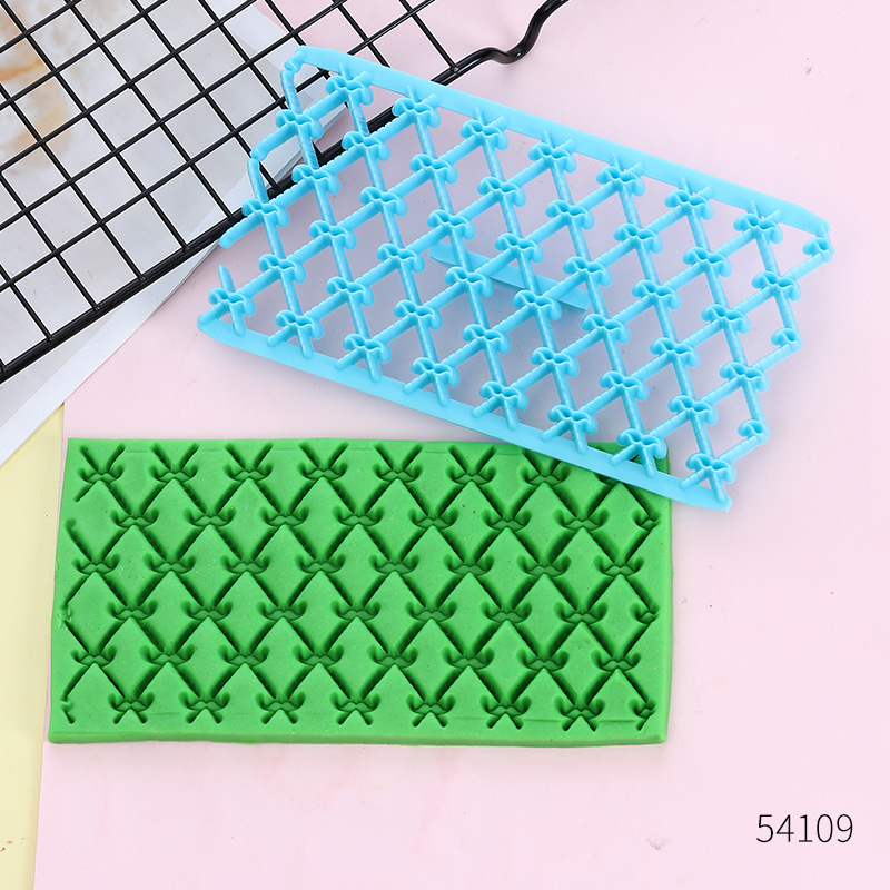 Fondant Embossing Molds, Cake Decorating Textured Templates with Windmill, Star, Heart, Lattice & Bark Patterns