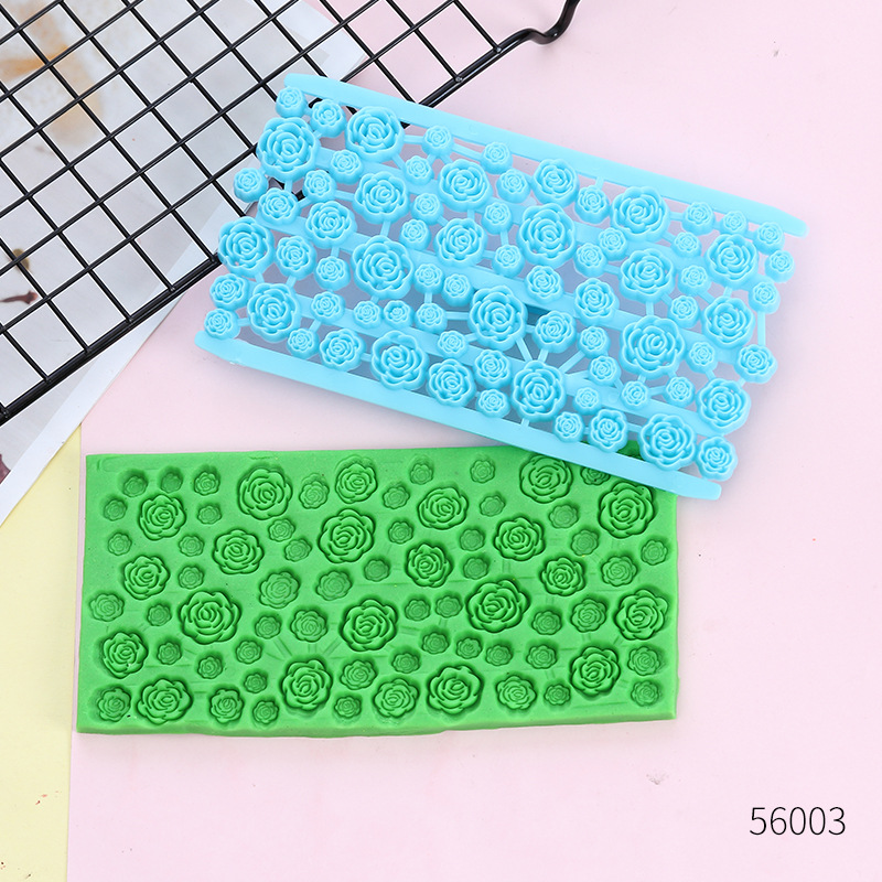 Fondant Embossing Molds, Cake Decorating Textured Templates with Windmill, Star, Heart, Lattice & Bark Patterns