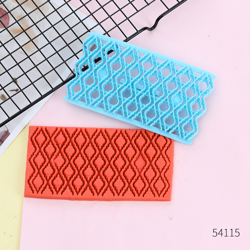Fondant Embossing Molds, Cake Decorating Textured Templates with Windmill, Star, Heart, Lattice & Bark Patterns