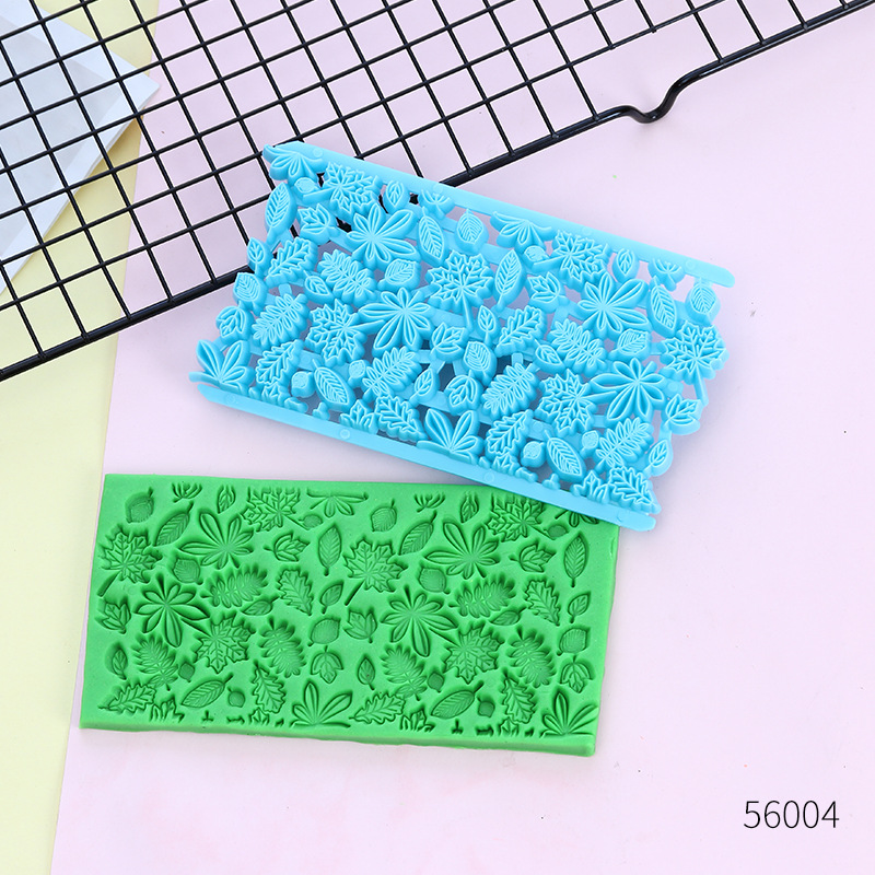 Fondant Embossing Molds, Cake Decorating Textured Templates with Windmill, Star, Heart, Lattice & Bark Patterns