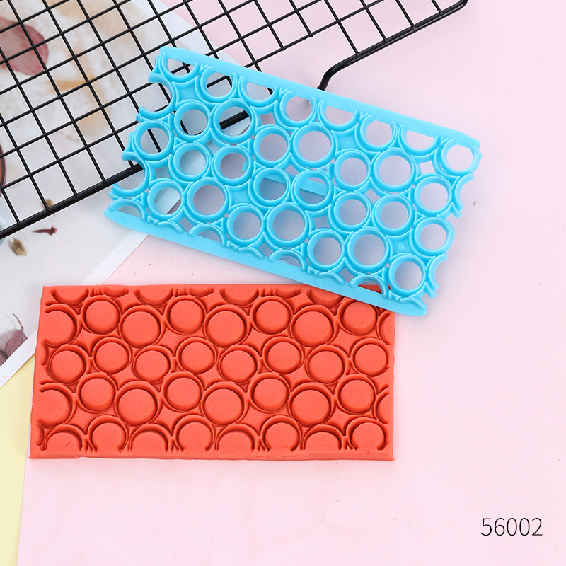 Fondant Embossing Molds, Cake Decorating Textured Templates with Windmill, Star, Heart, Lattice & Bark Patterns