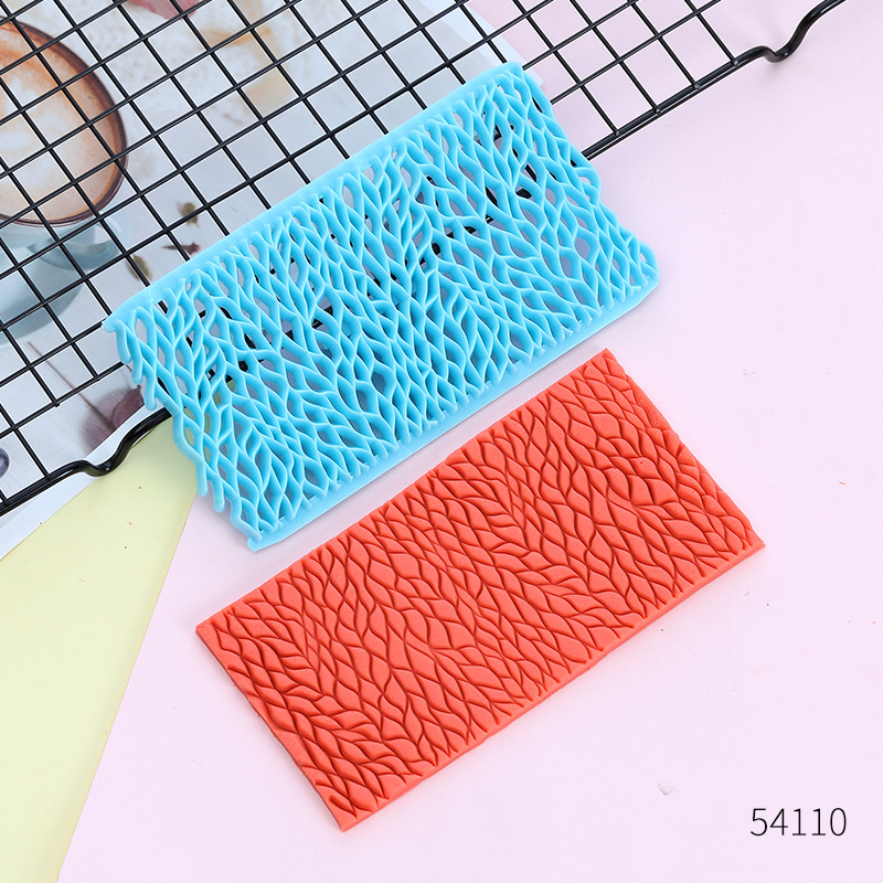 Fondant Embossing Molds, Cake Decorating Textured Templates with Windmill, Star, Heart, Lattice & Bark Patterns