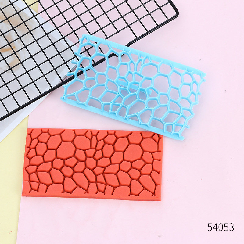 Fondant Embossing Molds, Cake Decorating Textured Templates with Windmill, Star, Heart, Lattice & Bark Patterns